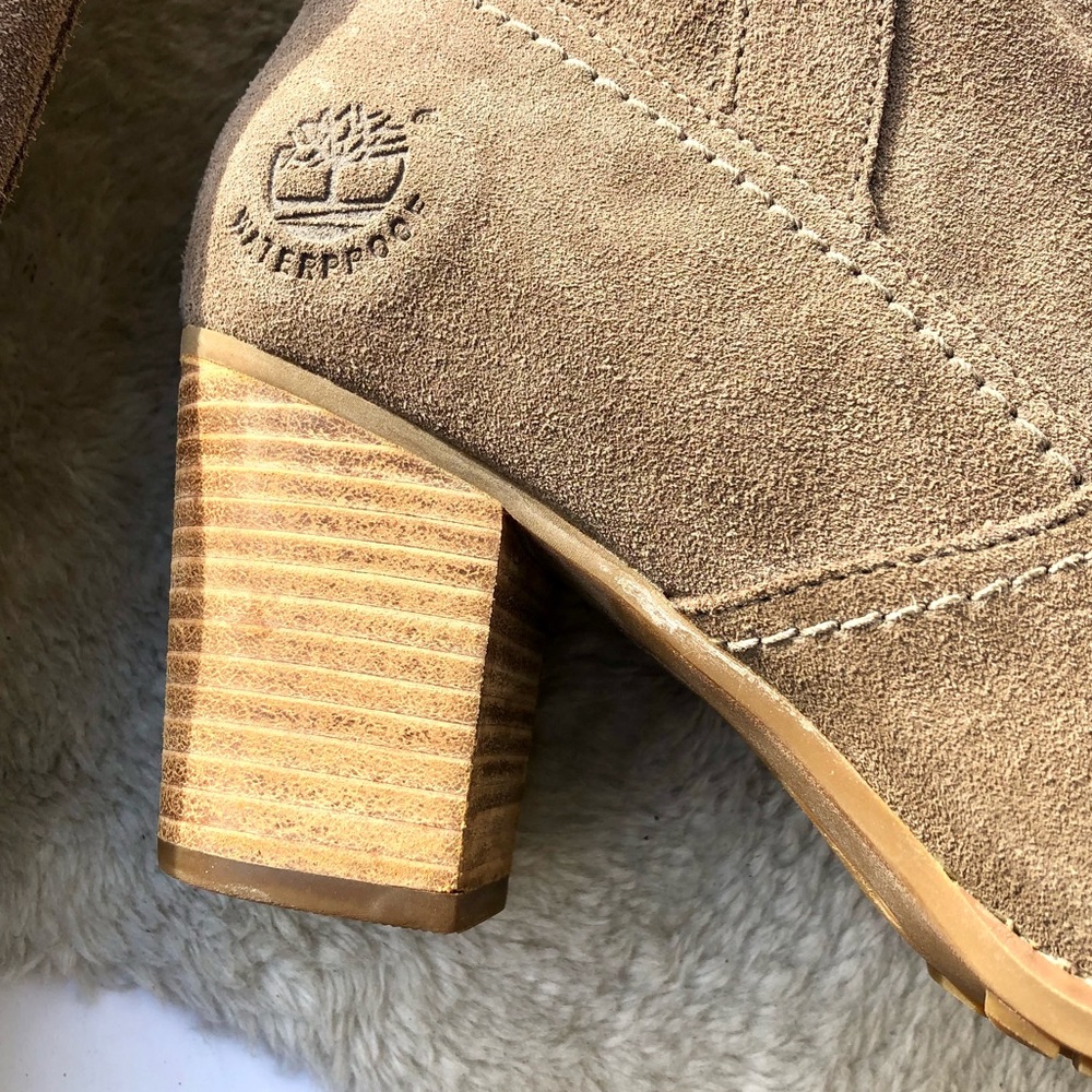 *🎉HP 🎉 Timberland | Earthkeepers Rudston taupe Suede Heeled Boots Size 8 - Picture 10 of 16